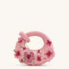 Abacus Embroidered Floral Mini Top Handle Bag - Pink