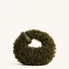 Abacus Faux Fur Mini Top Handle Bag - Dark Olive