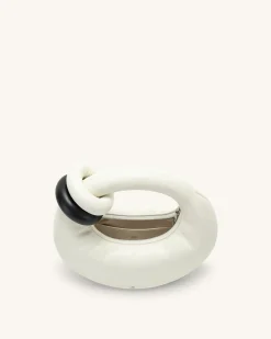 Abacus Top Handle Bag - White