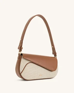 Addisyn Shoulder Bag - Brown Canvas