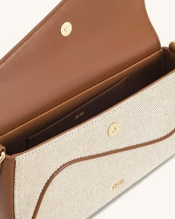 Addisyn Shoulder Bag - Brown Canvas