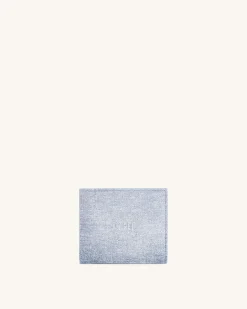 Afra Denim Embossed Wallet - Blue