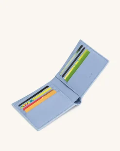 Afra Denim Embossed Wallet - Blue