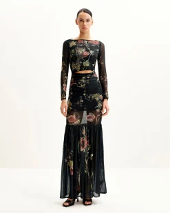 Alicia Printed Mesh Dress - Multicolor
