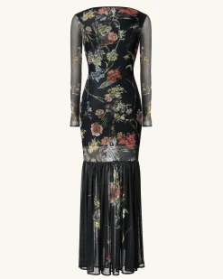 Alicia Printed Mesh Dress - Multicolor