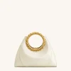 Amiya Leaf Handle Sculpture Bag - White