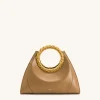 Amiya Leaf Handle Sculpture Bag - Brown
