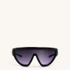 Angelica D Frame Sunglasses - Black