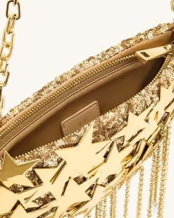 Anika Star-Embellished Chain Bag - Gold