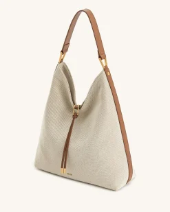 Aria Shoulder Bag - Brown Canvas