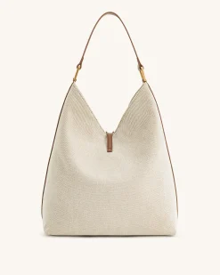 Aria Shoulder Bag - Brown Canvas