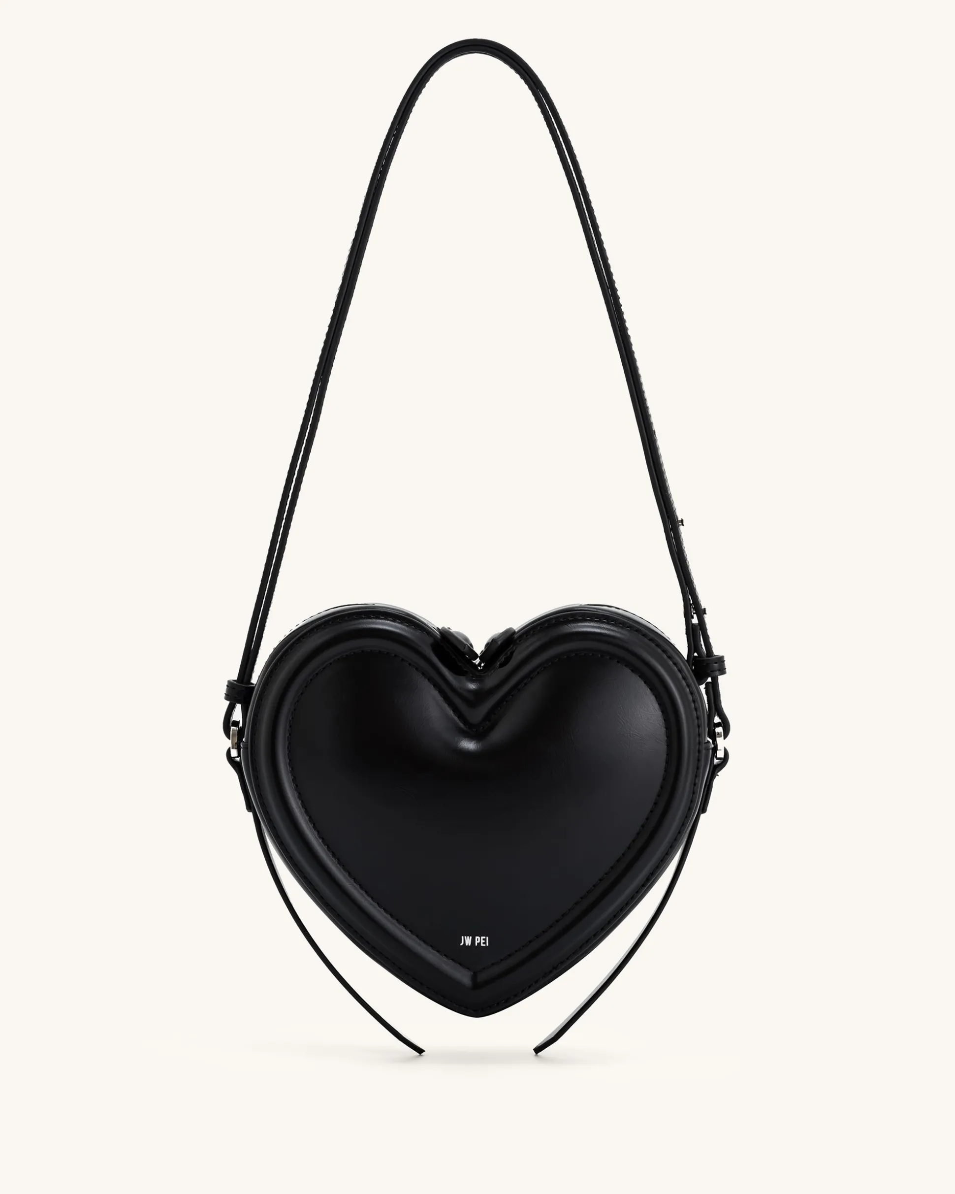 Arlene Heart Shaped Bag - Black