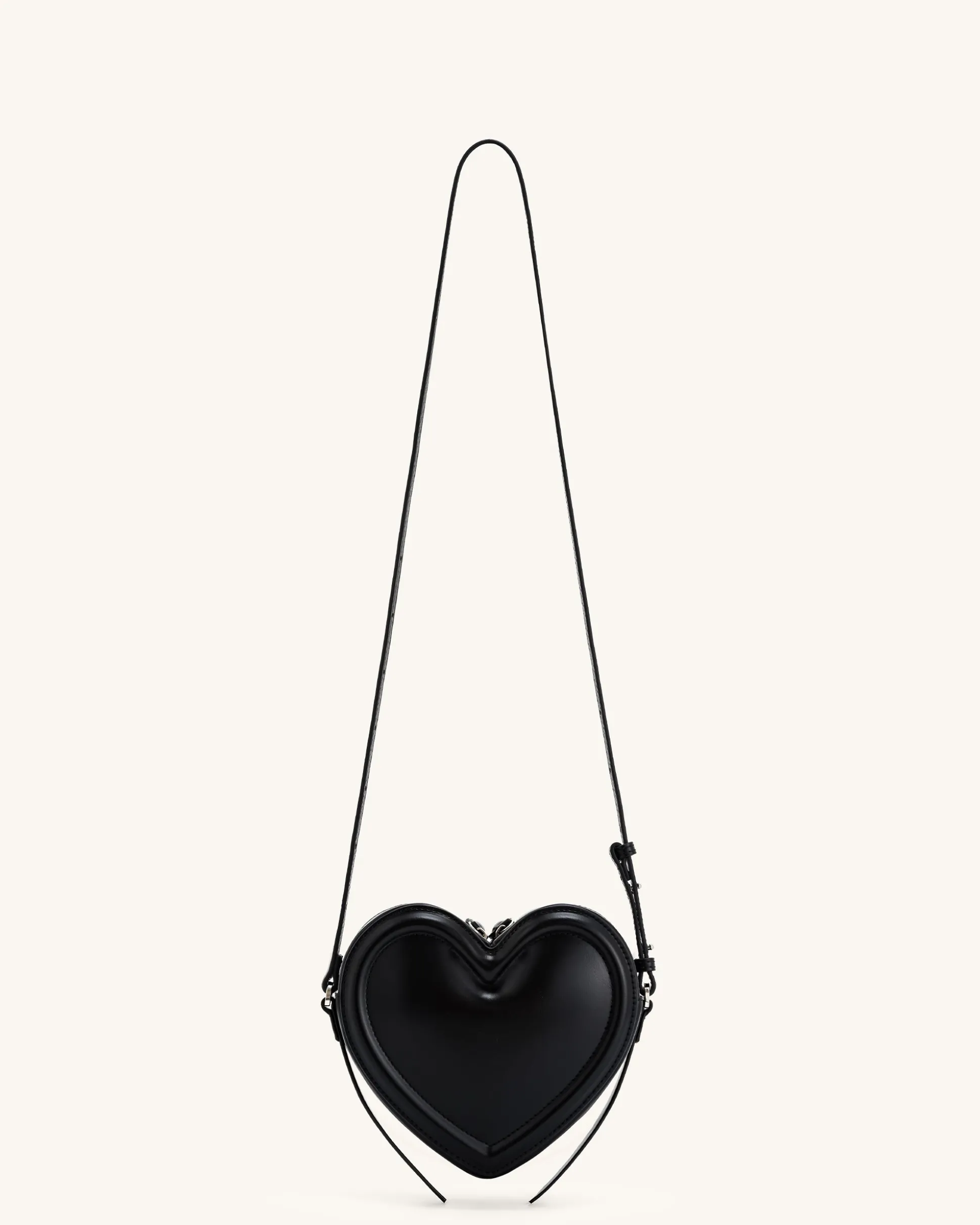 Arlene Heart Shaped Bag - Black
