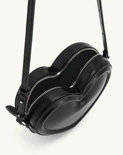 Arlene Heart Shaped Bag - Black