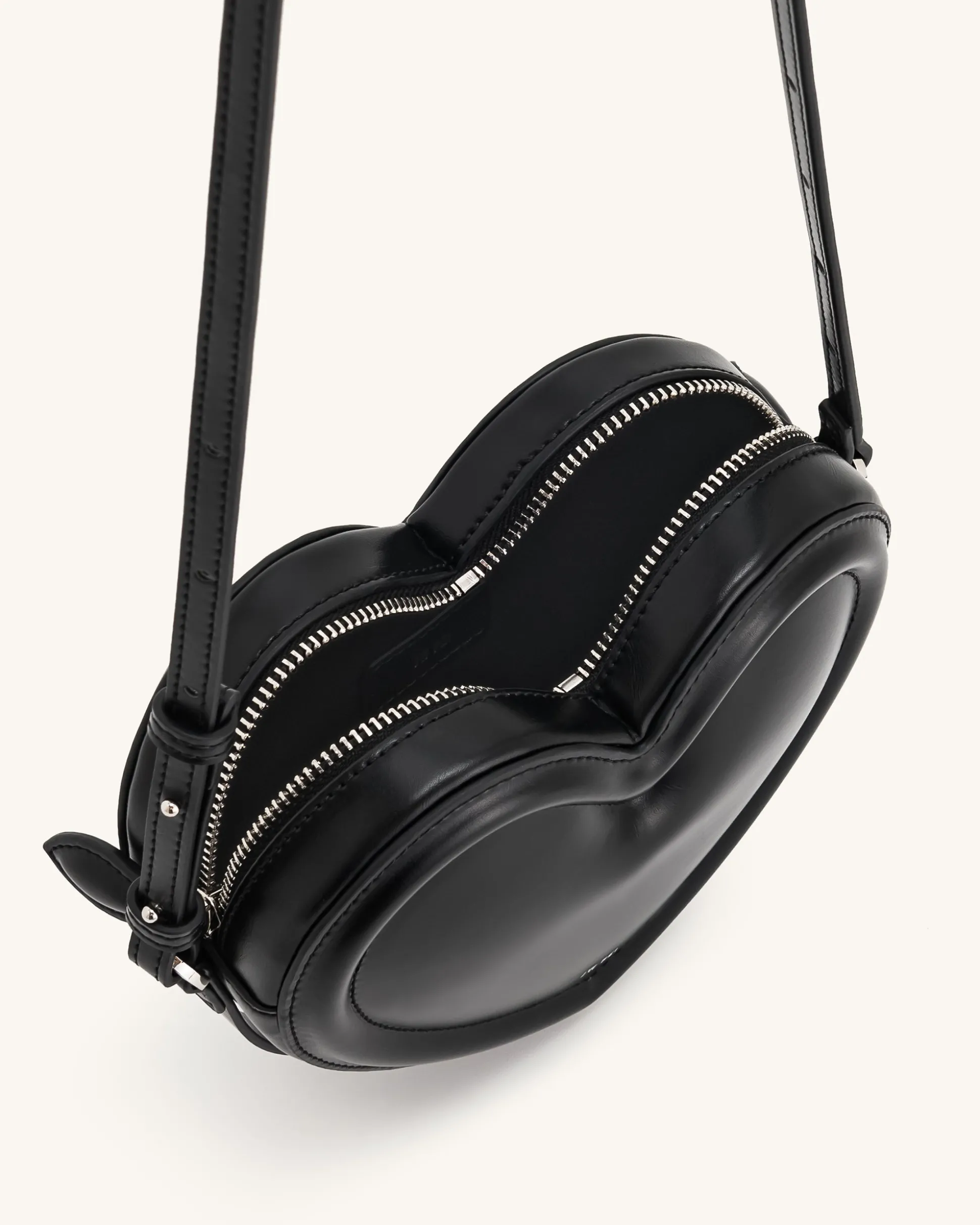 Arlene Heart Shaped Bag - Black