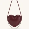 Arlene Heart Shaped Bag - Claret