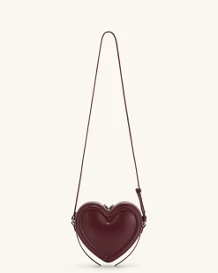 Arlene Heart Shaped Bag - Claret