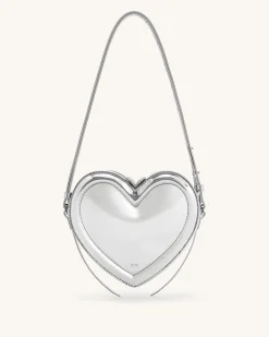Arlene Heart Shaped Bag - Sliver
