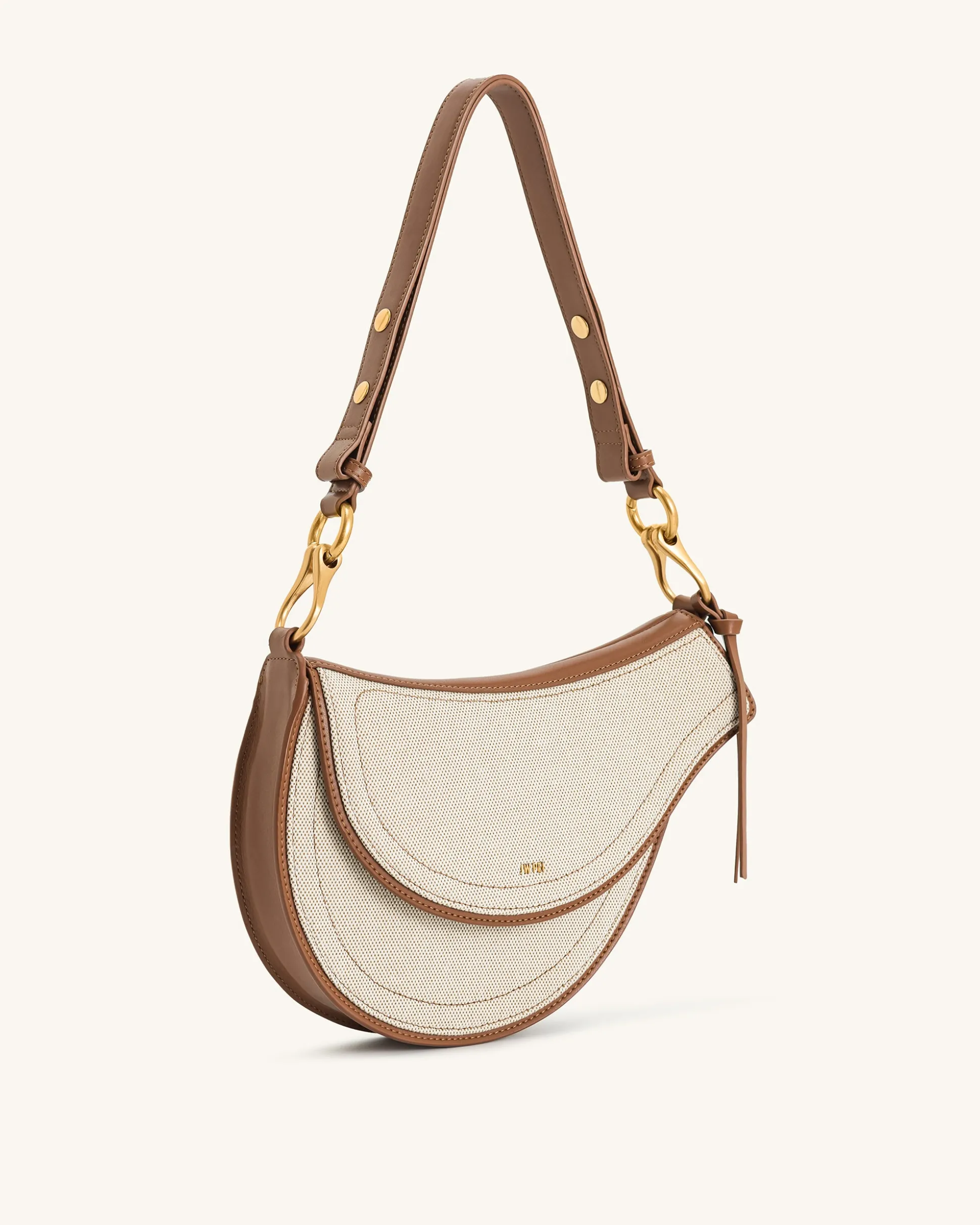 Ashlie Crossbody Bag - Brown Canvas