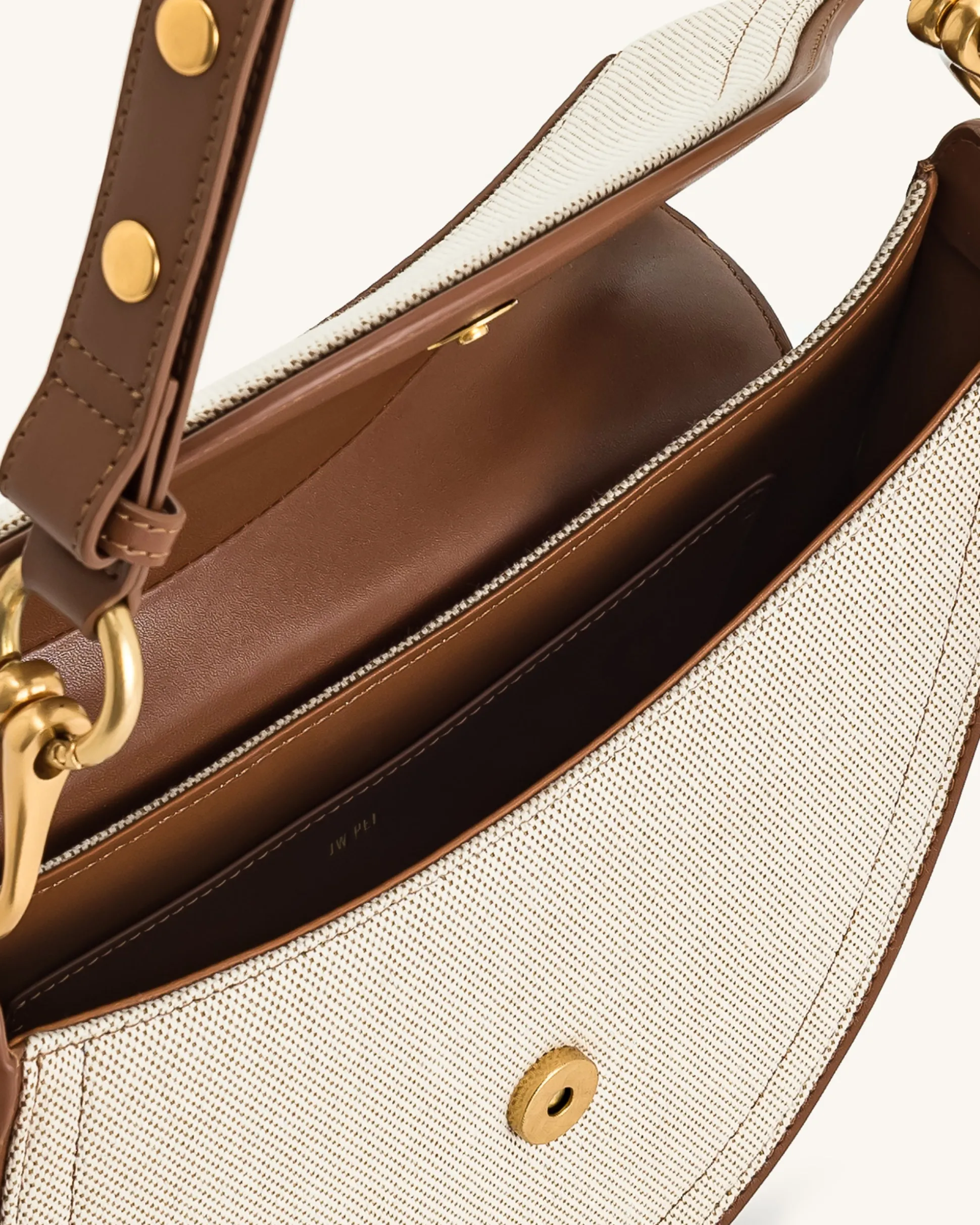 Ashlie Crossbody Bag - Brown Canvas