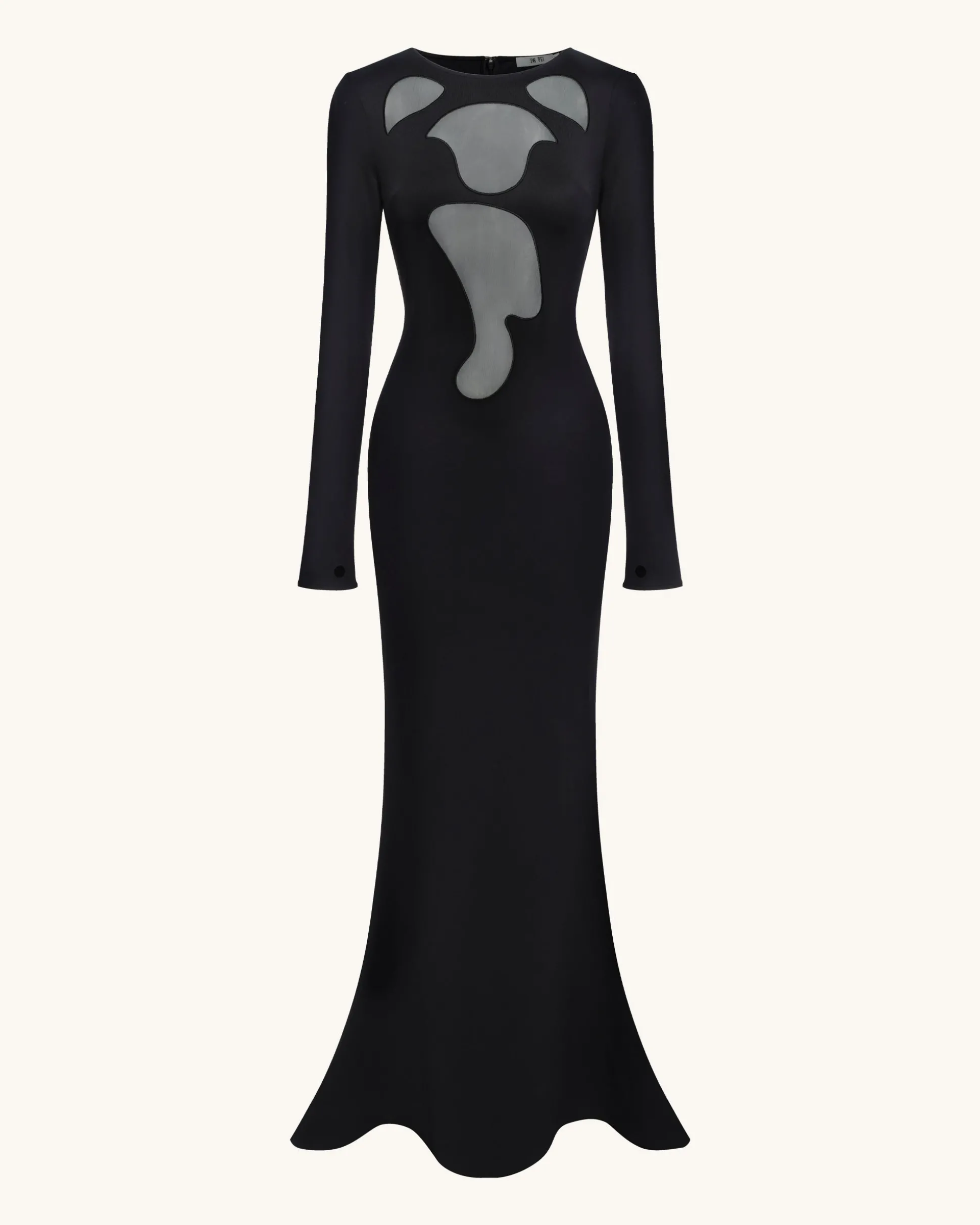 Ava Cutout Bodycon Gown - Black
