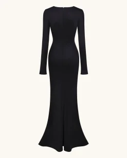 Ava Cutout Bodycon Gown - Black