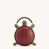 Ava Turtle Shape Handbag - Brown