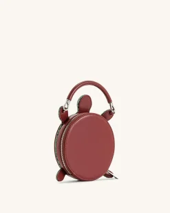 Ava Turtle Shape Handbag - Brown
