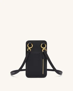 Aylin Canvas Phone Bag - Black