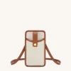 Aylin Canvas Phone Bag - Brown