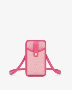 Aylin Canvas Phone Bag - Rose Red