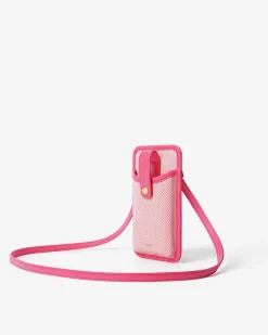 Aylin Canvas Phone Bag - Rose Red
