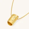 Bamboo Necklace - 18ct Gold Plated & White Zircon