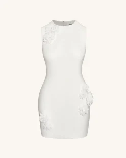 Blooming Beauty Evening Dress - White