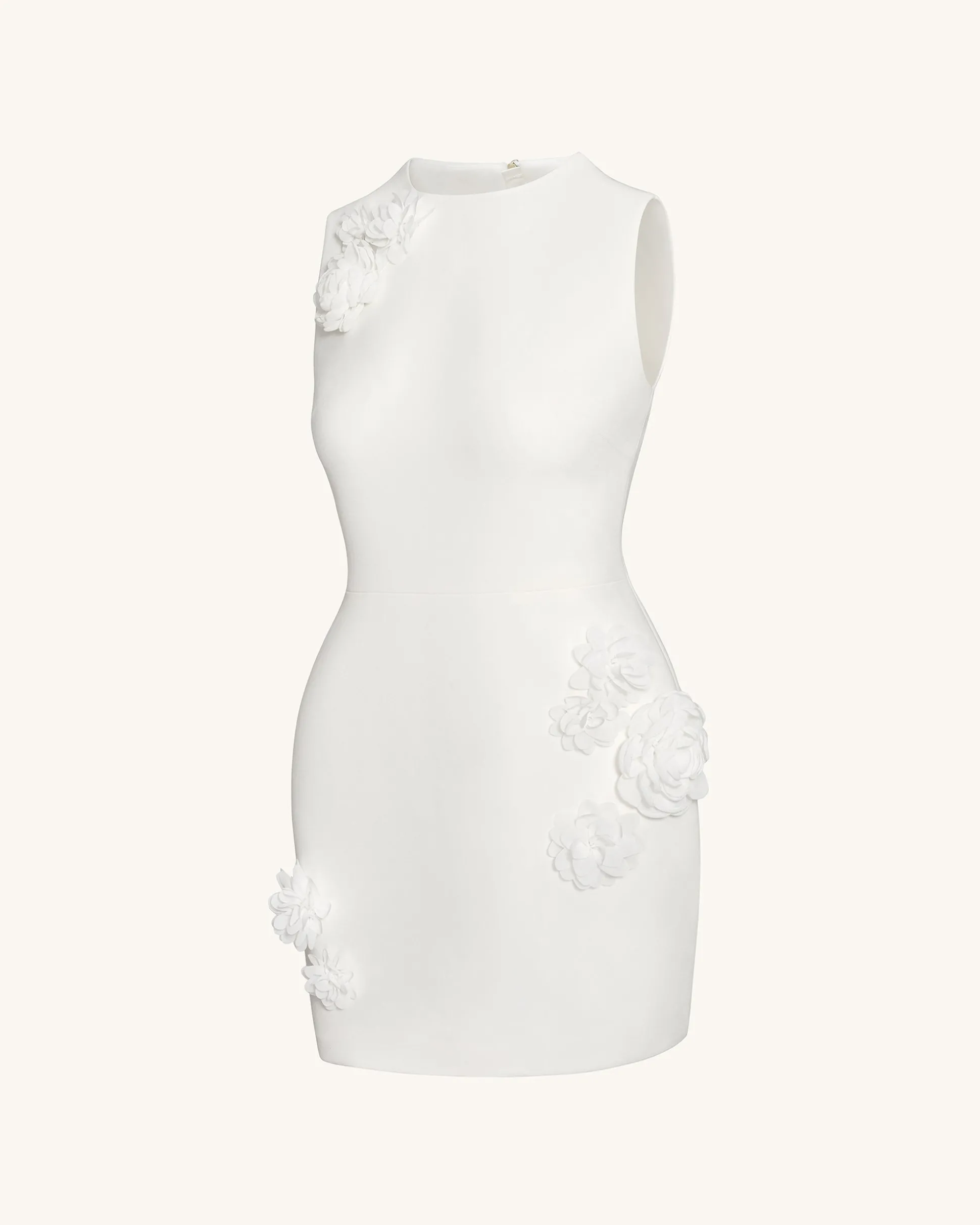 Blooming Beauty Evening Dress - White