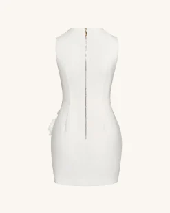 Blooming Beauty Evening Dress - White