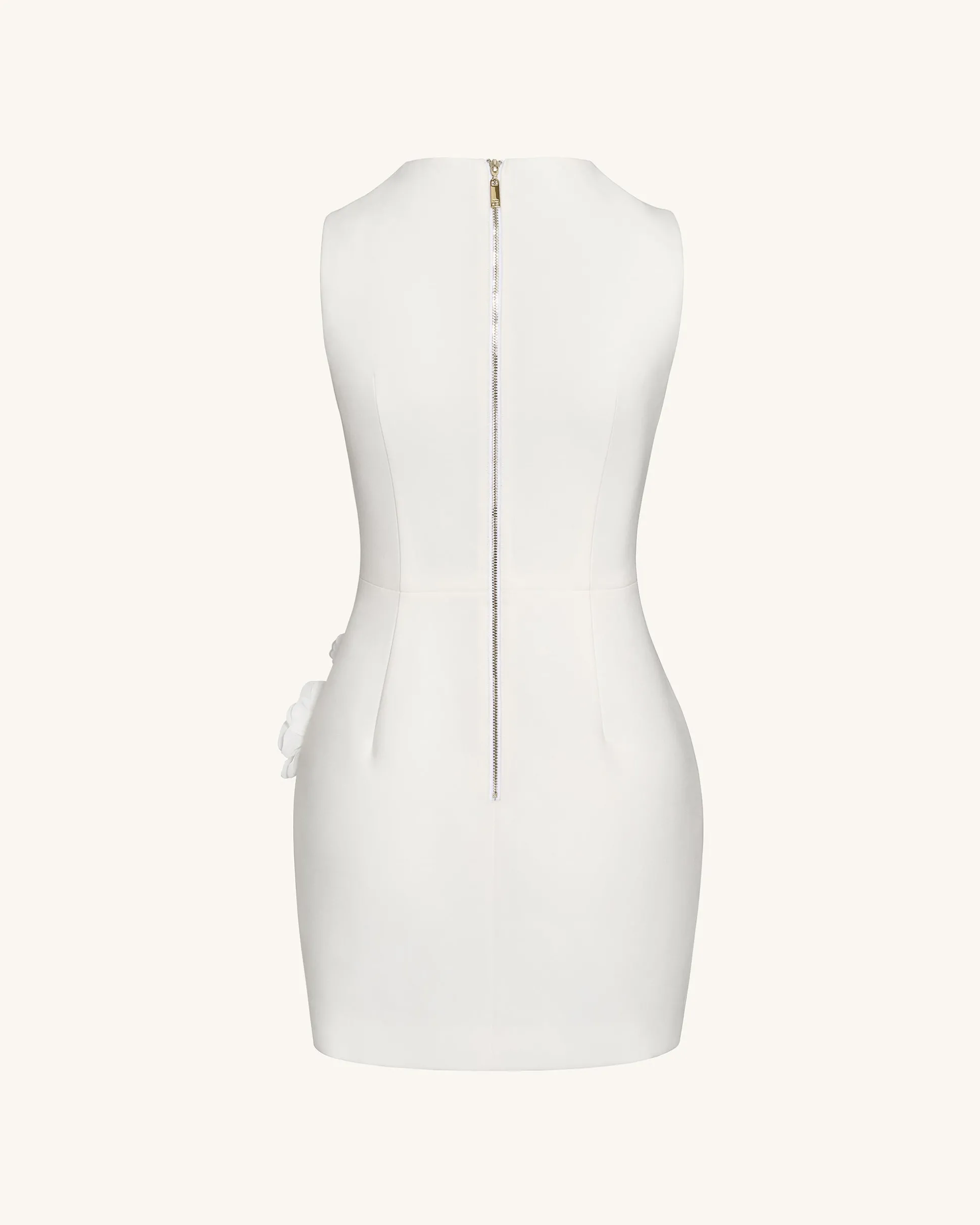 Blooming Beauty Evening Dress - White