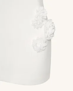 Blooming Beauty Evening Dress - White
