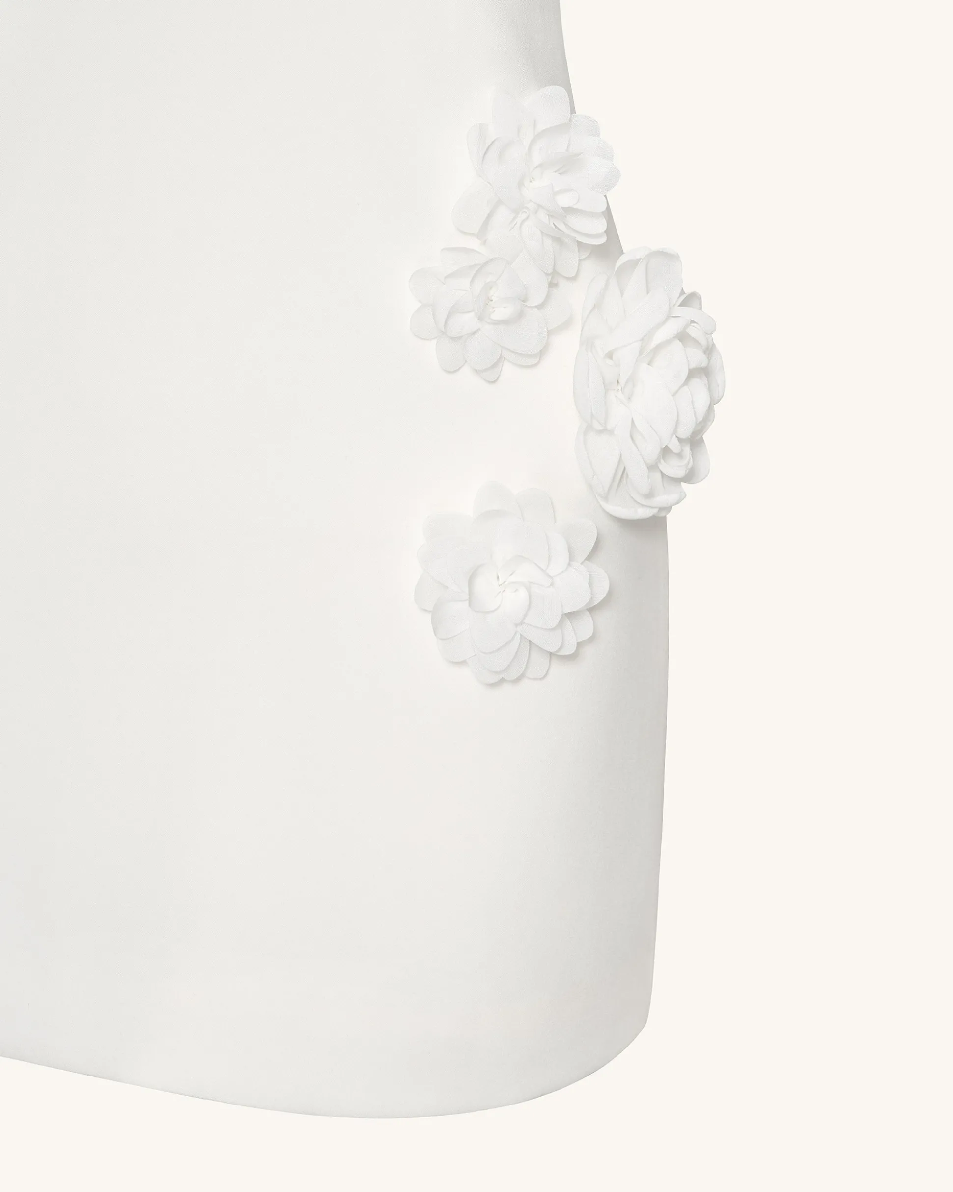 Blooming Beauty Evening Dress - White
