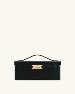 Bria Structured Top Handle Bag - Black