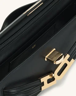 Bria Structured Top Handle Bag - Black