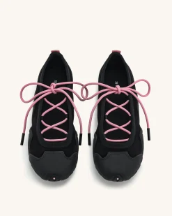 Caitlin Lace-up Ballerina Sneakers - Black