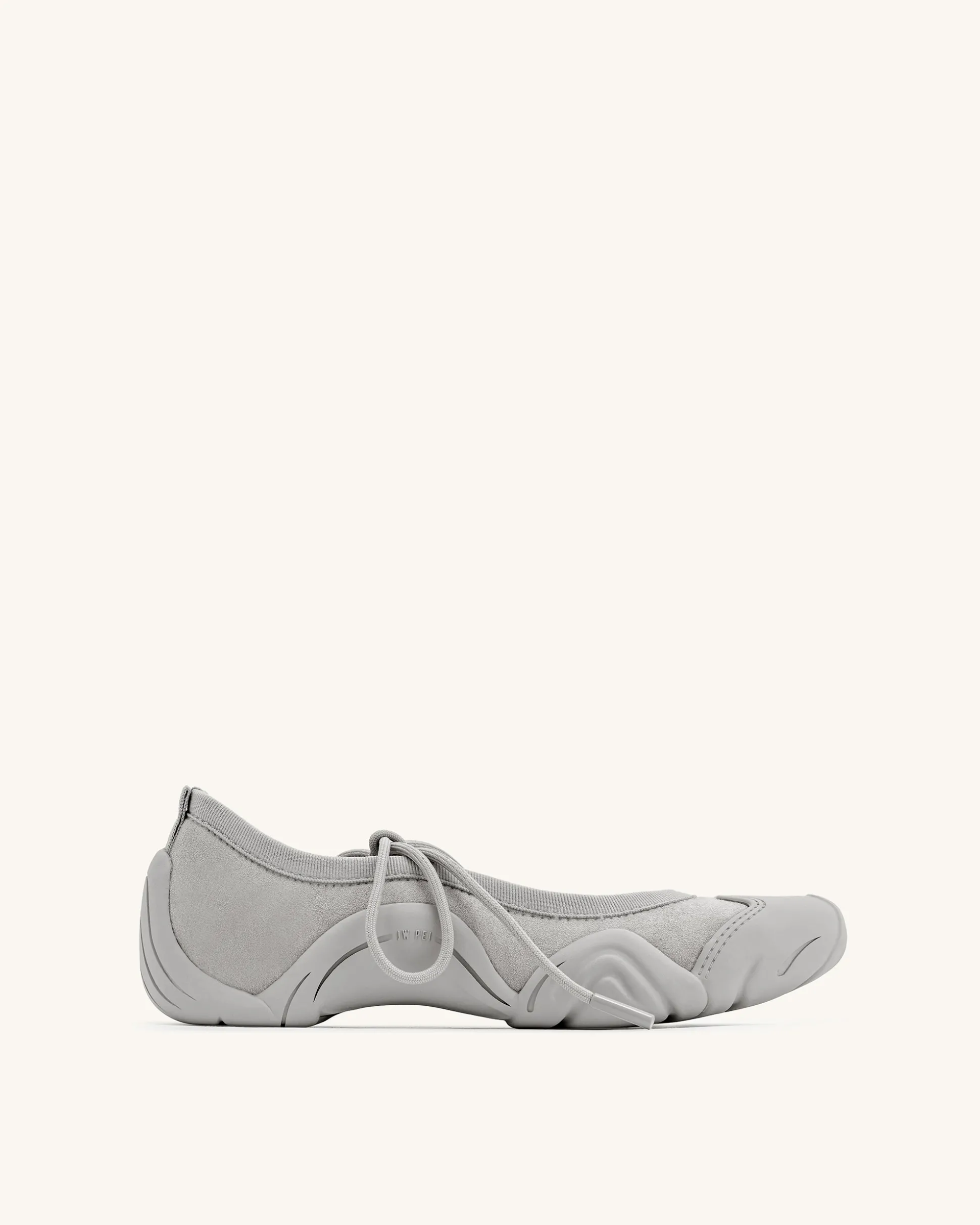 Caitlin Lace-up Ballerina Sneakers - Grey
