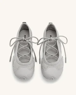Caitlin Lace-up Ballerina Sneakers - Grey