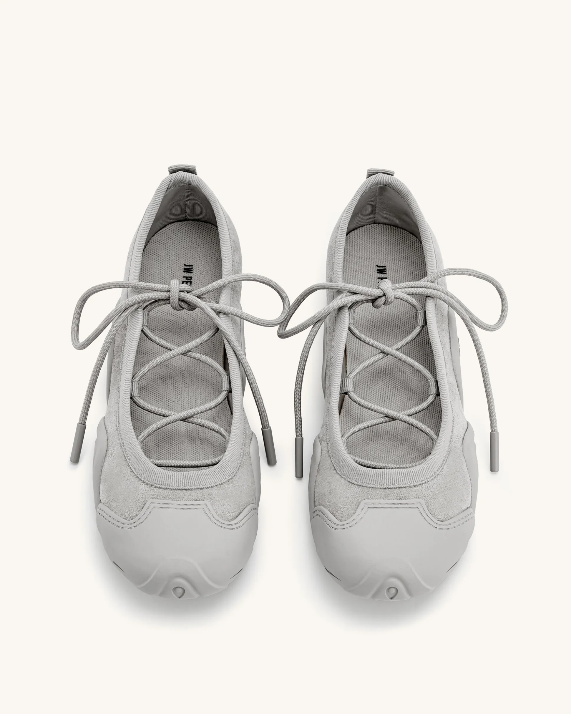 Caitlin Lace-up Ballerina Sneakers - Grey
