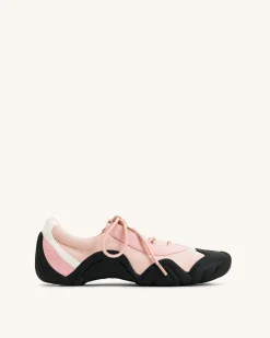 Caitlin Lace-up Ballerina Sneakers - Pink