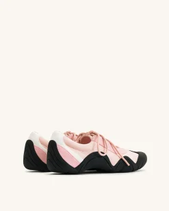 Caitlin Lace-up Ballerina Sneakers - Pink