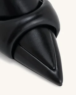Carla Soft Padded Kitten Heel Pumps - Black