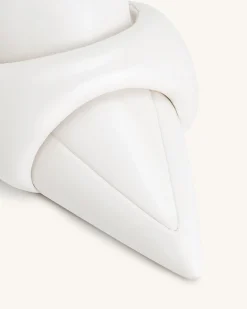 Carla Soft Padded Kitten Heel Pumps - White
