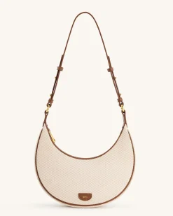 Carly Medium Shoulder Bag - Brown Canvas
